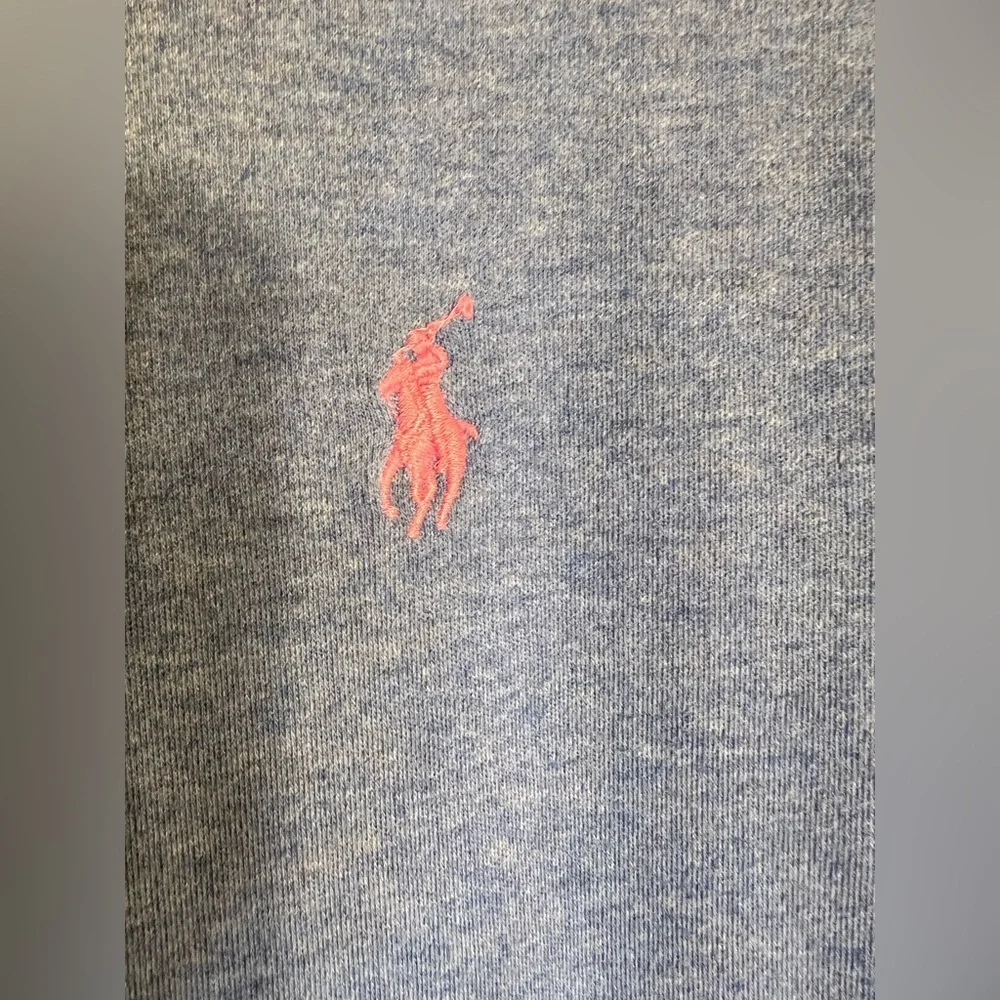 Polo By Ralph Lauren Men's Medium Short Sleeve Polo Shirt Blue With Pink Pony